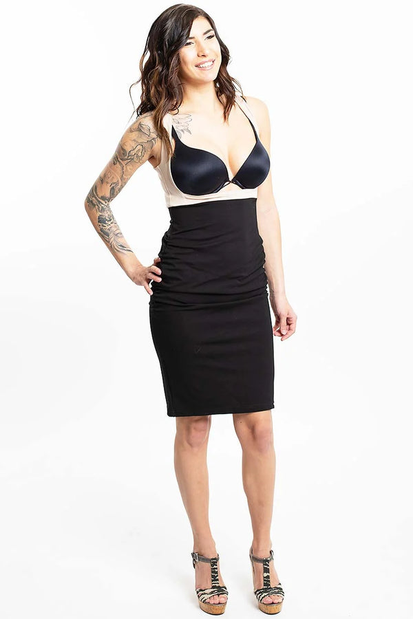 Robe fluide noire et or (xl) - MaternitĂ©-Lait de Poule-La Penderie du Paradis đ
