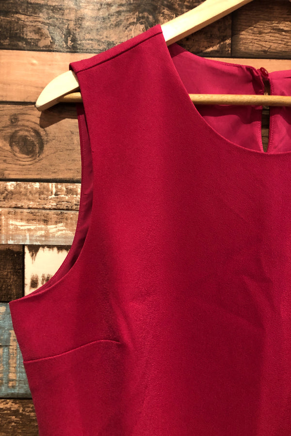 Robe framboise avec dentelle au bas (l) seconde main Banana Republic