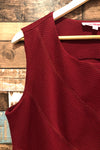 Robe gaufrée bourgogne (l) seconde main Grenier