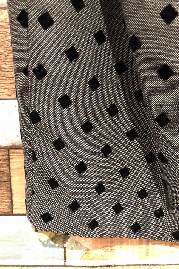 Robe grise motifs carreaux en velours (s) seconde main Le Château