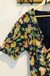 Robe maxi fleurie marine et verte à nouer (xl) seconde main Buffalo David Bitton