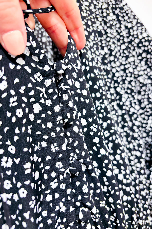 Robe maxi noire fleurie (s)-Sweet Baby Jamie-La Penderie du Paradis 🕊