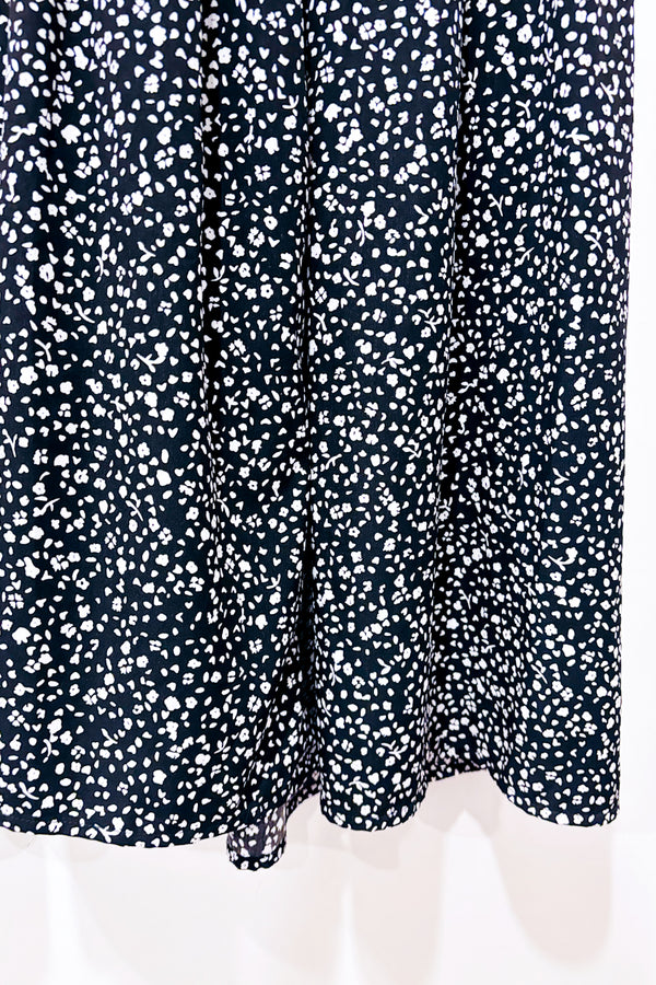 Robe maxi noire fleurie (s)-Sweet Baby Jamie-La Penderie du Paradis 🕊