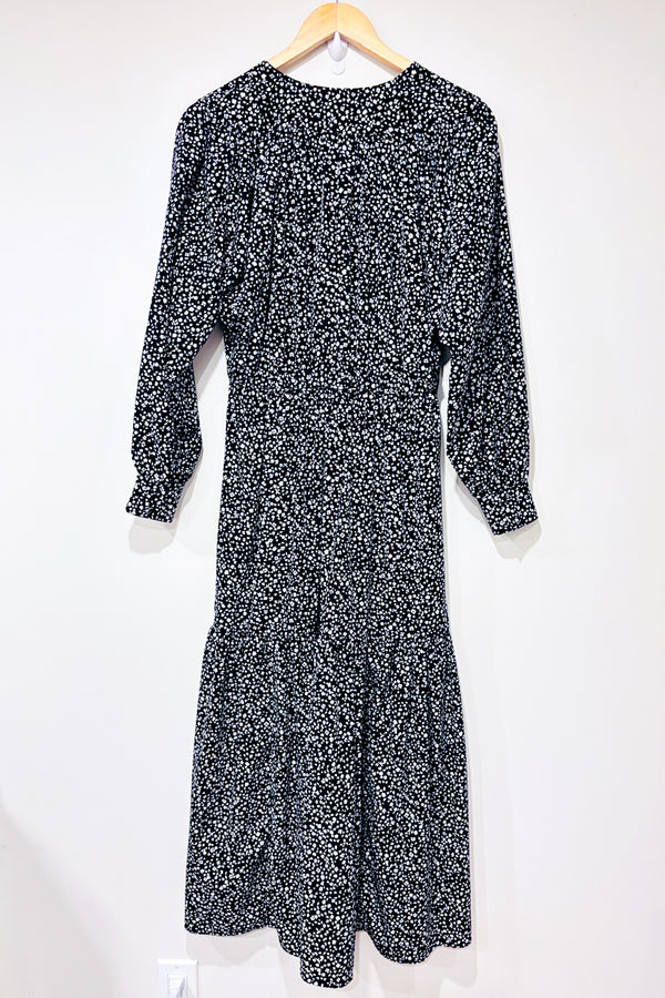 Robe maxi noire fleurie (s)-Sweet Baby Jamie-La Penderie du Paradis 🕊