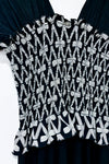Robe maxi noire motif boucles (2X) -- La Penderie du Paradis ?