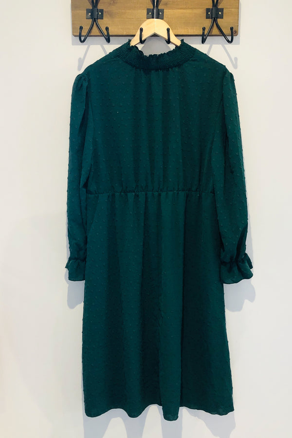 Robe maxi texturĂ©e vert forĂȘt (1X) seconde main SHEIN