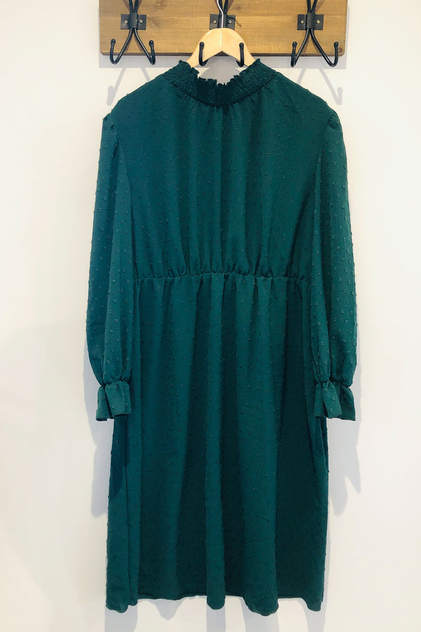 Robe maxi texturĂ©e vert forĂȘt (1X) seconde main SHEIN