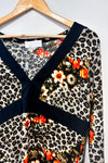 Robe motif fleurs et léopard (m) seconde main ESHA Design
