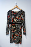 Robe motif fleurs et léopard (m) seconde main ESHA Design