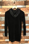 Robe noire en velours avec capuchon (xs) seconde main Garage