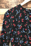 Robe noire fleurie (s) seconde main Dynamite