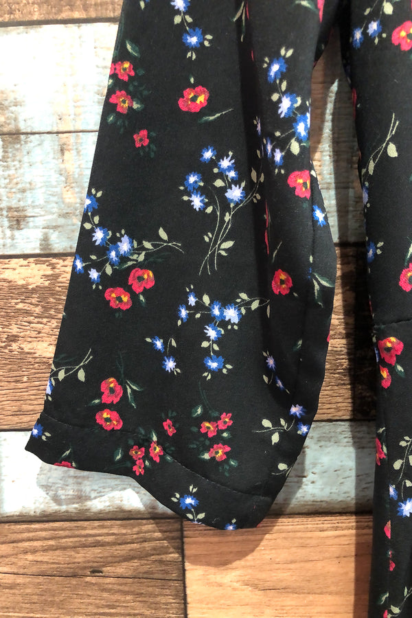 Robe noire fleurie (s) seconde main Dynamite