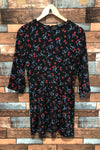 Robe noire fleurie (s) seconde main Dynamite