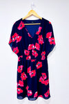 Robe marine fleurie* seconde main - Reitmans- La Penderie du Paradis