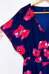 Robe marine fleurie* seconde main - Reitmans- La Penderie du Paradis