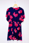 Robe marine fleurie* seconde main - Reitmans- La Penderie du Paradis