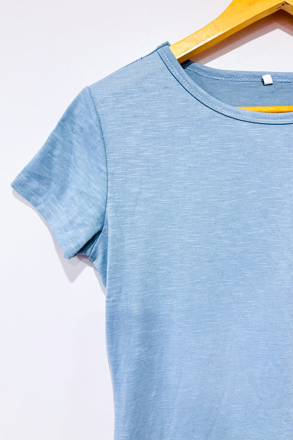 Robe t-shirt drapée turquoise - Maternité seconde main - Autres- La Penderie du Paradis
