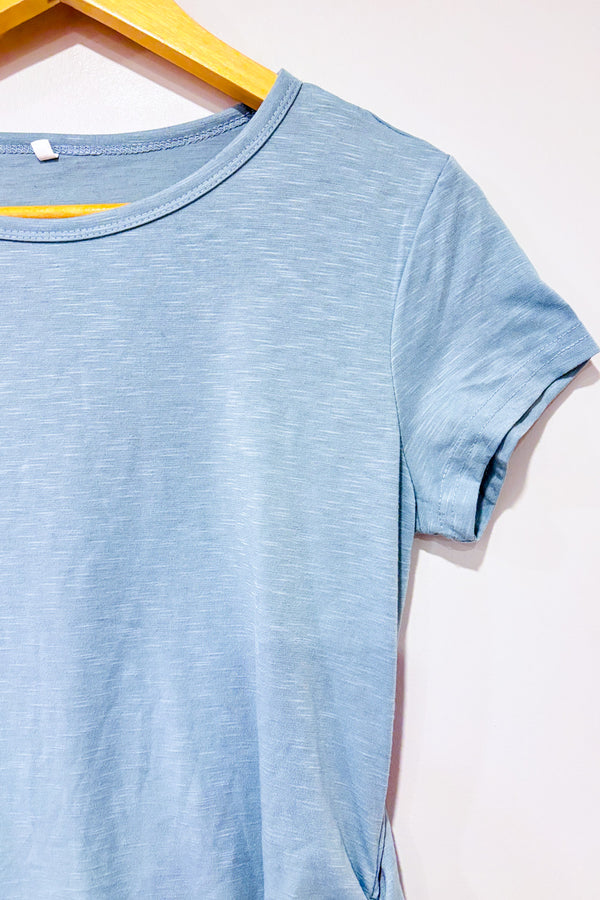 Robe t-shirt drapée turquoise - Maternité seconde main - Autres- La Penderie du Paradis