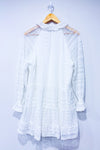 Robe blanche en dentelle fleurie* seconde main - Zara- La Penderie du Paradis