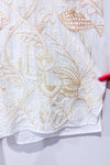 Tunique robe beige avec broderies fleuries * seconde main - Zara- La Penderie du Paradis