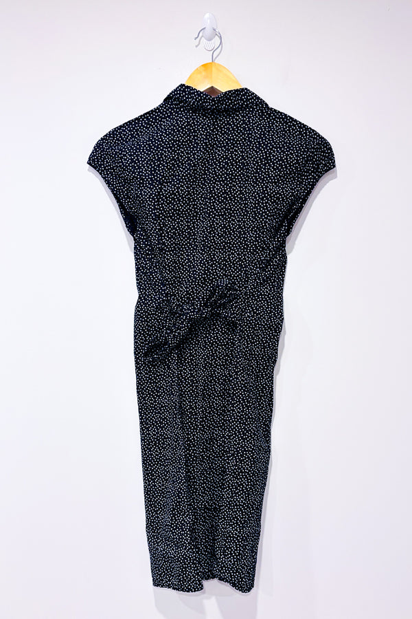 Robe chemise noire à pois * seconde main - Tommy Hilfiger- La Penderie du Paradis