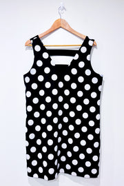 Black polka dot dress