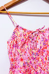 Robe midi rose fleurie* seconde main - H&M- La Penderie du Paradis