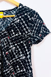 Robe t-shirt noire et blanche à motifs seconde main - Lolë- La Penderie du Paradis