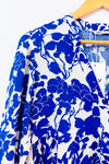 Robe midi bleue et blanche fleurie* seconde main - Only- La Penderie du Paradis