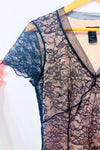 Robe noire en dentelle florale* seconde main - BCBG Maxazria- La Penderie du Paradis