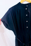 Robe noire fluide à nouer* seconde main - H&M- La Penderie du Paradis