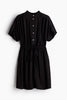 Robe noire fluide à nouer* seconde main - H&M- La Penderie du Paradis