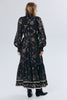 Robe maxi brune fleurie à nouer* seconde main - H&M- La Penderie du Paradis