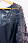 Robe de soirée noire à manches en dentelle* seconde main - Alex Evenings- La Penderie du Paradis