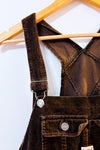 Robe salopette brune en velours côtelé seconde main - Jonathan G. Authentic- La Penderie du Paradis