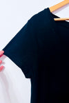 Robe noire fluide à ourlet étagé seconde main - Jana- La Penderie du Paradis