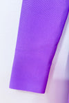 Robe midi mauve ajustée à col drapé et manches longues seconde main - Autres- La Penderie du Paradis