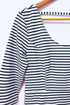Robe blanche et noire rayée* seconde main - Only- La Penderie du Paradis