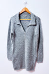 Robe grise en tricot à col polo Guess