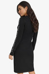 Robe noire en tricot à logos sur les manches* seconde main - DKNY- La Penderie du Paradis