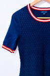 Robe marine en tricot à plis* seconde main - Tommy Hilfiger- La Penderie du Paradis