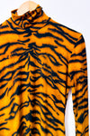 Robe ajustée à col roulé et motif tigré* seconde main - Norma Kamali- La Penderie du Paradis