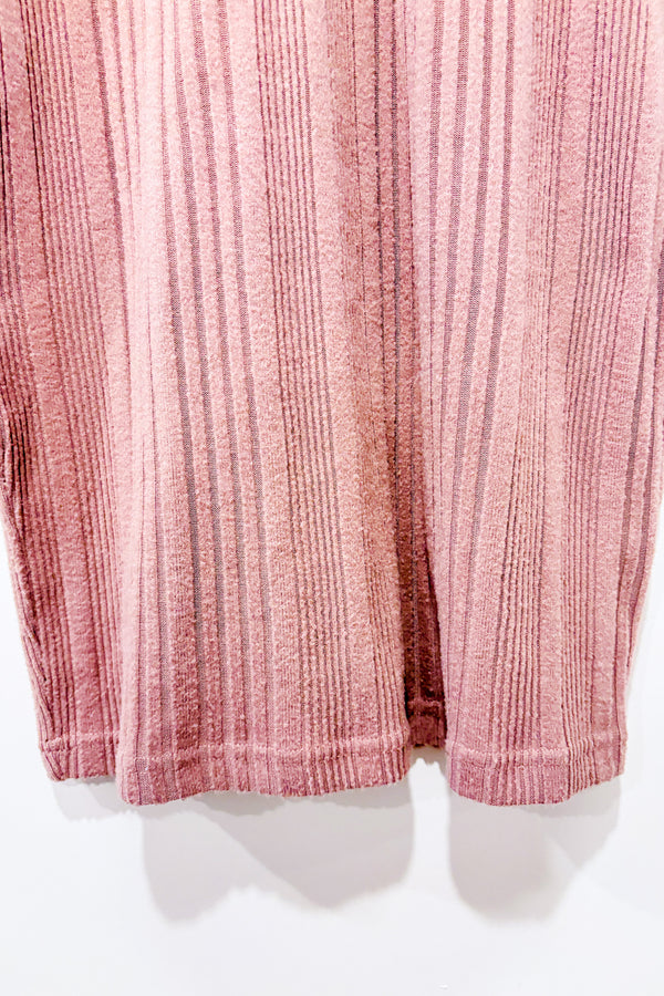 Robe mauve et blanche côtelée (l)-SHEIN-La Penderie du Paradis 🕊