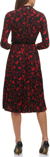 Robe noire fleurie plissĂ©e (s)-Tommy Hilfiger-La Penderie du Paradis đ