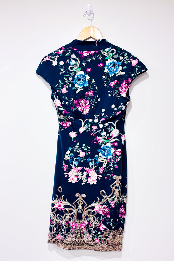 Robe verte et rose fleurie (m)-Roberto Cavalli-La Penderie du Paradis 🕊