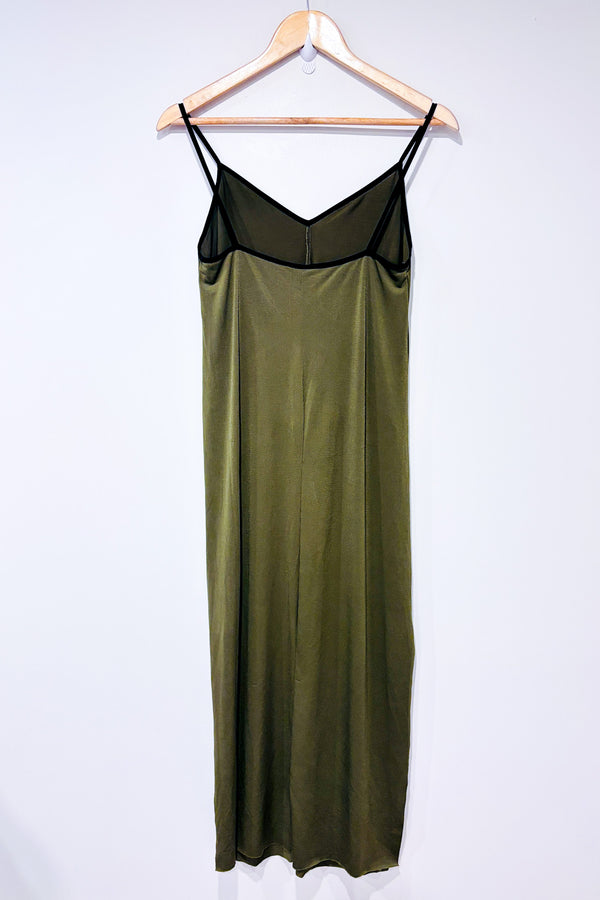 Robe maxi kaki (s)-Zara-La Penderie du Paradis 🕊