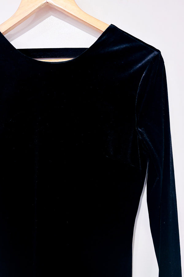 Robe noire en velours avec dos ouvert (s)-Dynamite-La Penderie du Paradis 🕊