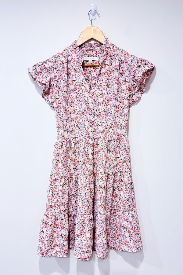 Robe rose fleurie (m)-Monteau-La Penderie du Paradis 🕊
