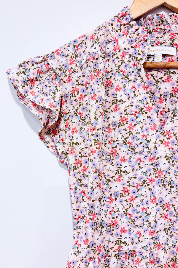 Robe rose fleurie (m)-Monteau-La Penderie du Paradis 🕊