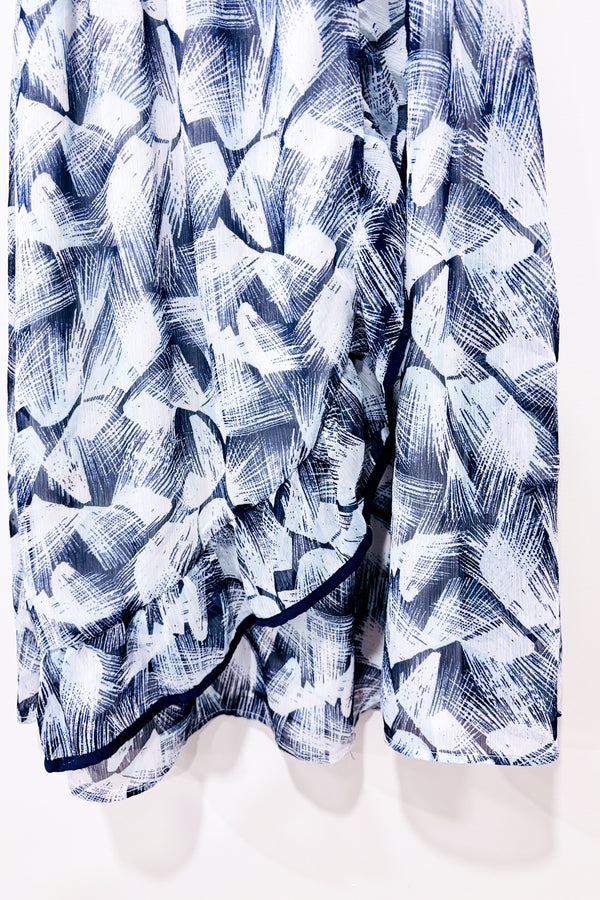 Robe marine à froufrou (s)-H&M-La Penderie du Paradis 🕊